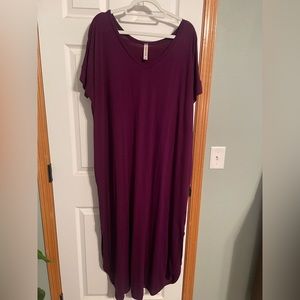 Wine maxi dress - 2X